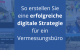 This is a banner for an article in German describing a social media & digital strategy