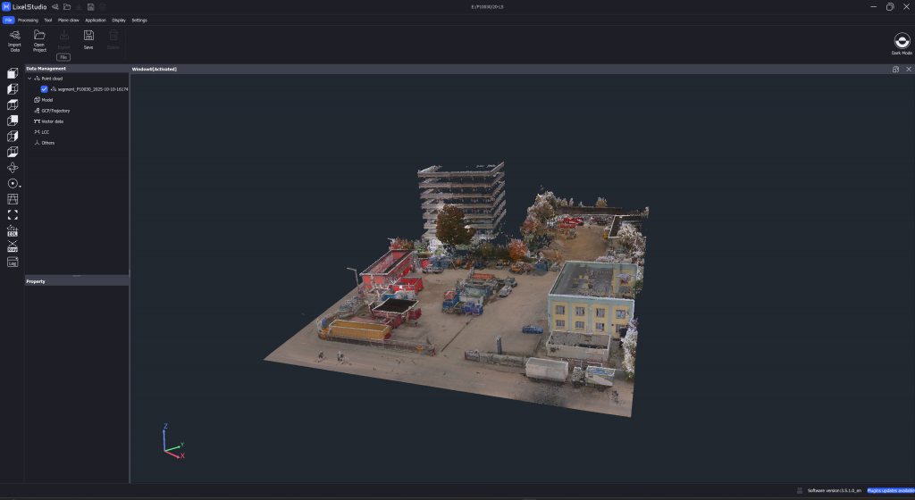 Xgrids Lixel Studio Punktwolkenansicht RGB