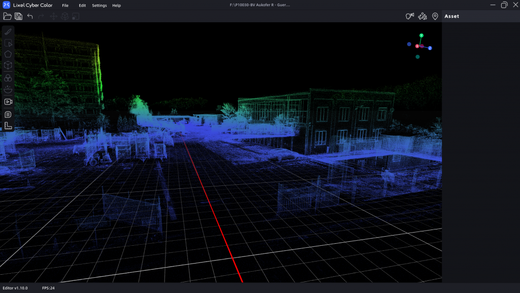 Xgrids LCC Viewer Punktwolkenansicht